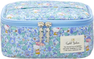 Liberty Fabrics x Hello Kitty 50th Anniversary Kosmetiktasche Blau Japan Neu