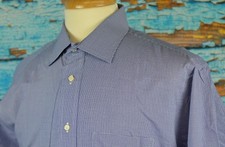 Vineyard Vines Men's Dress Shirt Size 16.5 Check Blue Cotton USA 16.5/33 Career