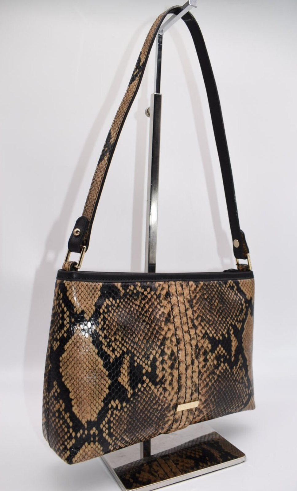 Brahmin Lorelei Python Embossed Leather in "Coffe… - image 2