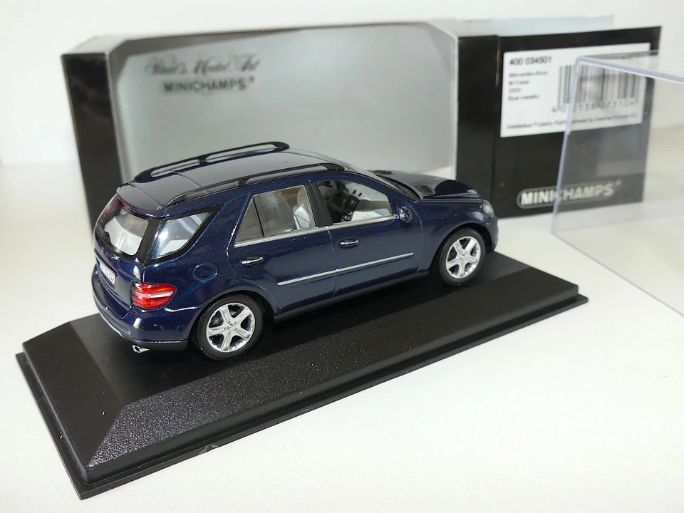 MERCEDES CLASSE M ML TYPE 164 Phase 1 2005 Bleu MINICHAMPS 1:43 - Photo 2/2