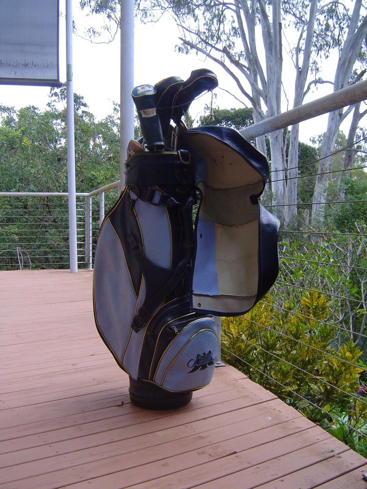 PGF Set Vintage Golf Clubs & Bag Right Handed Swing Rite Grips Made in