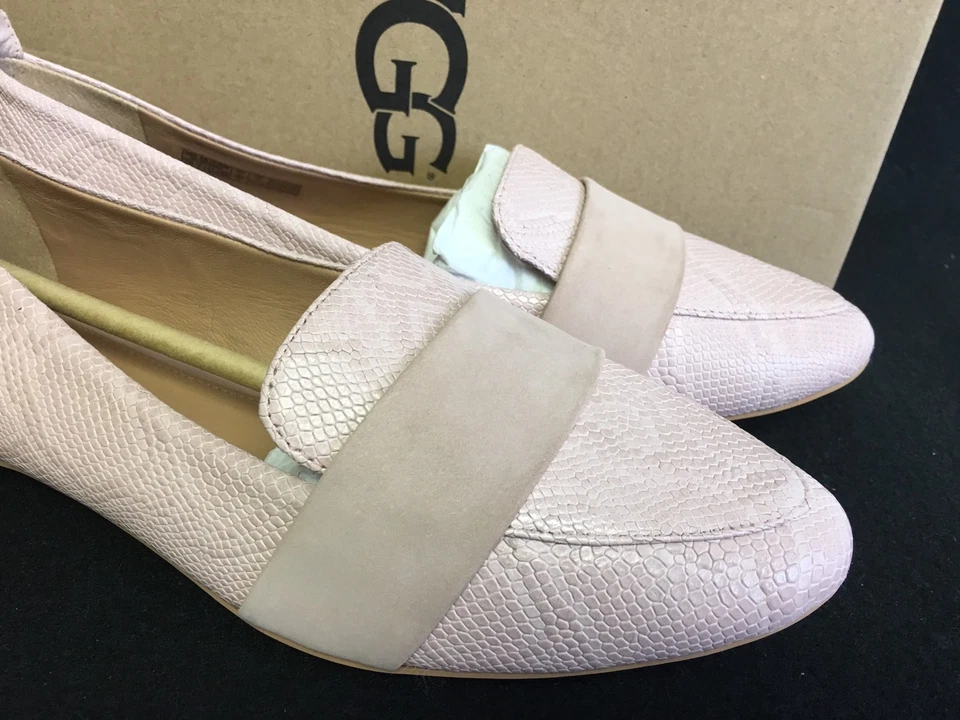 Sapato Ugg Australia Jonette cobra ponta plana couro quartzo rosa 1015058 - Imagem 2 de 4