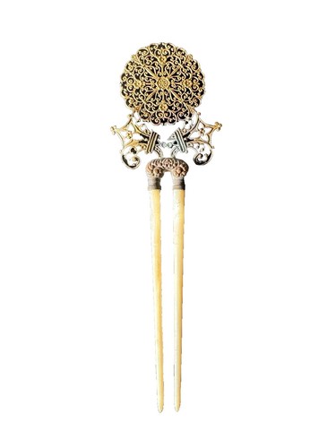 Japanese Glitter Gold Color Hairpin 937 Hair Ornament Comb yukata