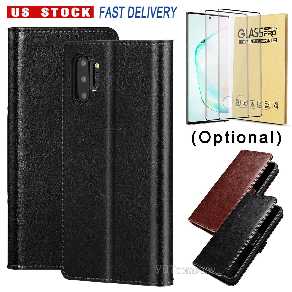 Screen Protectors Samsung Galaxy Note 10 Plus Leather Cover For