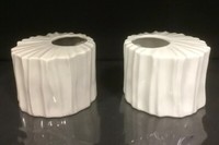 Sonderposten*Restposten*B2B*Vase*Tischvase*Gilde*Rund*Weiß/Grau Sortiert 6 StüCk