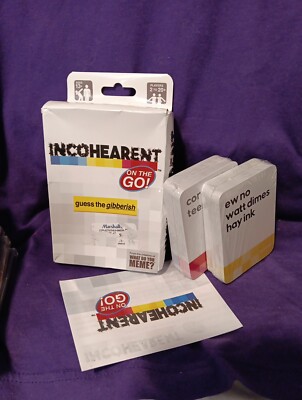 Incohearent game - What Do You Meme - Party Game On The Go NEW OPEN BOX SEALED C