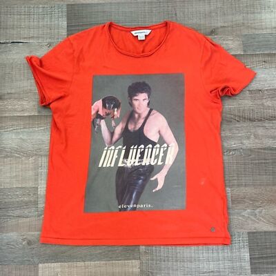 Eleven Paris Orange David Hasselhoff Influencer T shirt Size Large