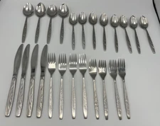 Stainless Flatware 24 pieces Korea Four 5 Piece Place Settings Plus 4 Teaspoons