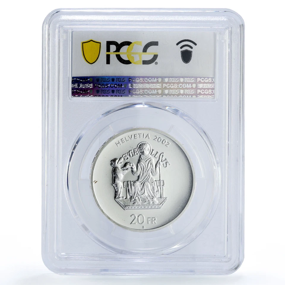 Switzerland 20 francs Abbeys Saint Gallen Gall Church MS70 PCGS silver coin 2002 - Image 4 of 4