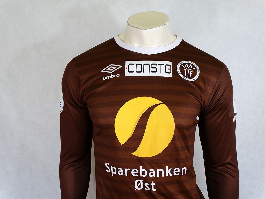 Maillot Domicile Mjøndalen IF 2017 Porté Et Signé Par Pellegrino (n°7) - Umbro - Taille M