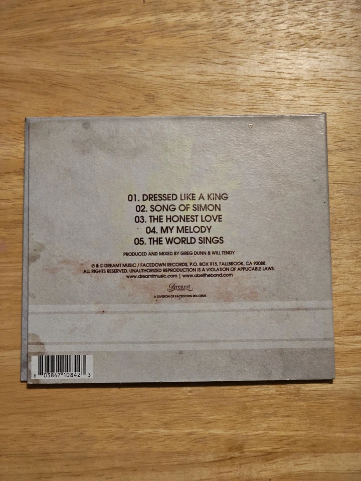 The Honest Love [Digipak] by Abel (CD, Nov-2009, Facedown Records) VG Foto 3 de 4