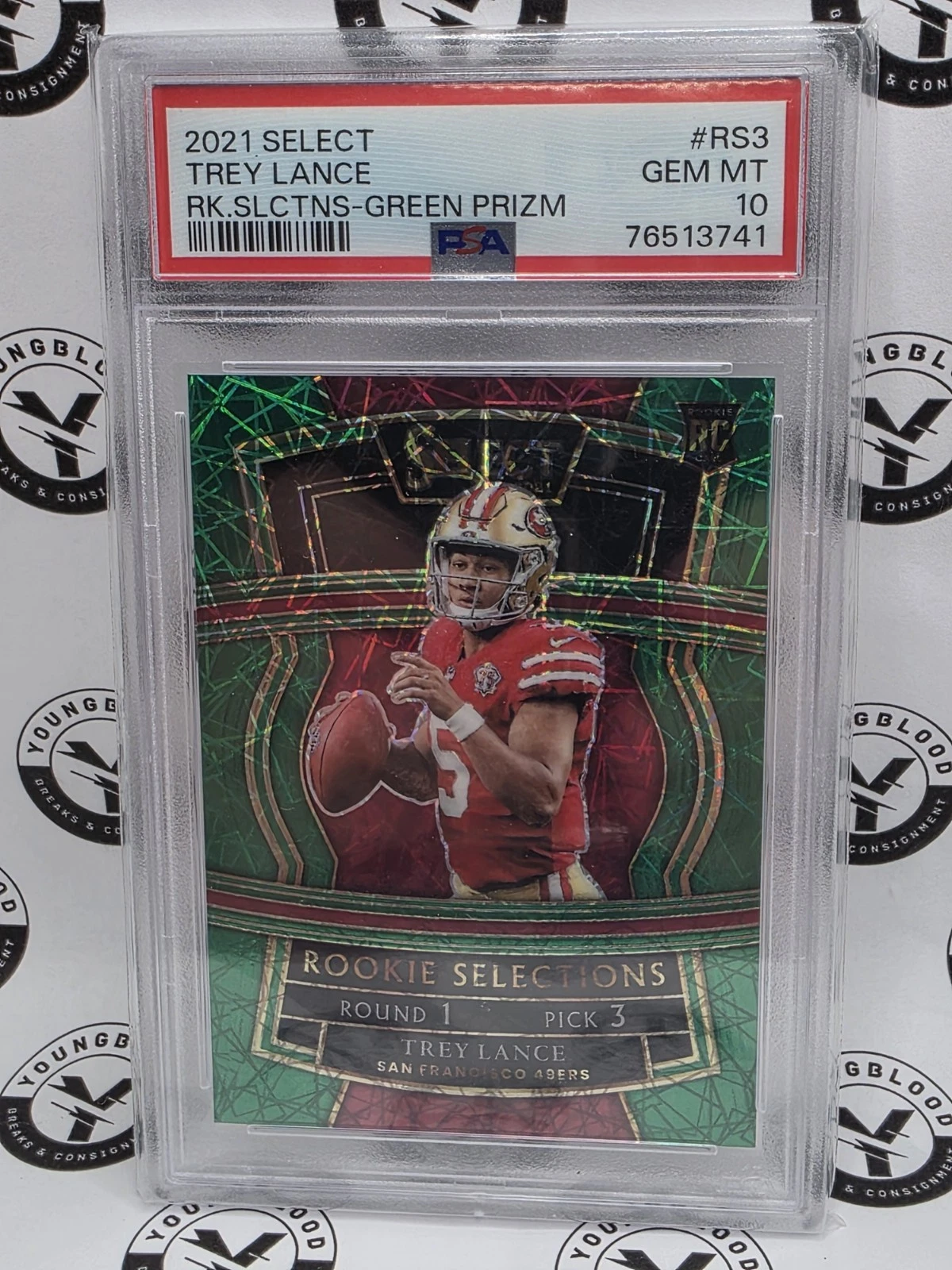 Trey Lance Panini Select Rookie Selections #RS3 Green Prizm