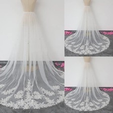 Wedding Dress Detachable Train Lace Applique Tulle Boho Removable Train