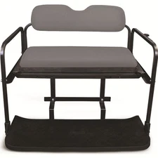 EZGO RXV Golf Cart 2008-Up | RHOX Rhino Rear Flip Seat | Gray