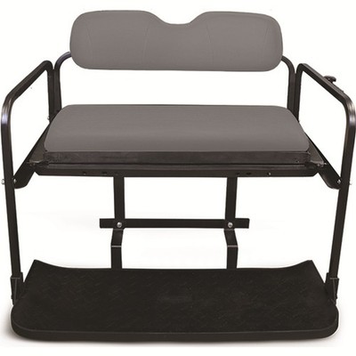 EZGO RXV Golf Cart 2008-Up | RHOX Rhino Rear Flip Seat | Gray