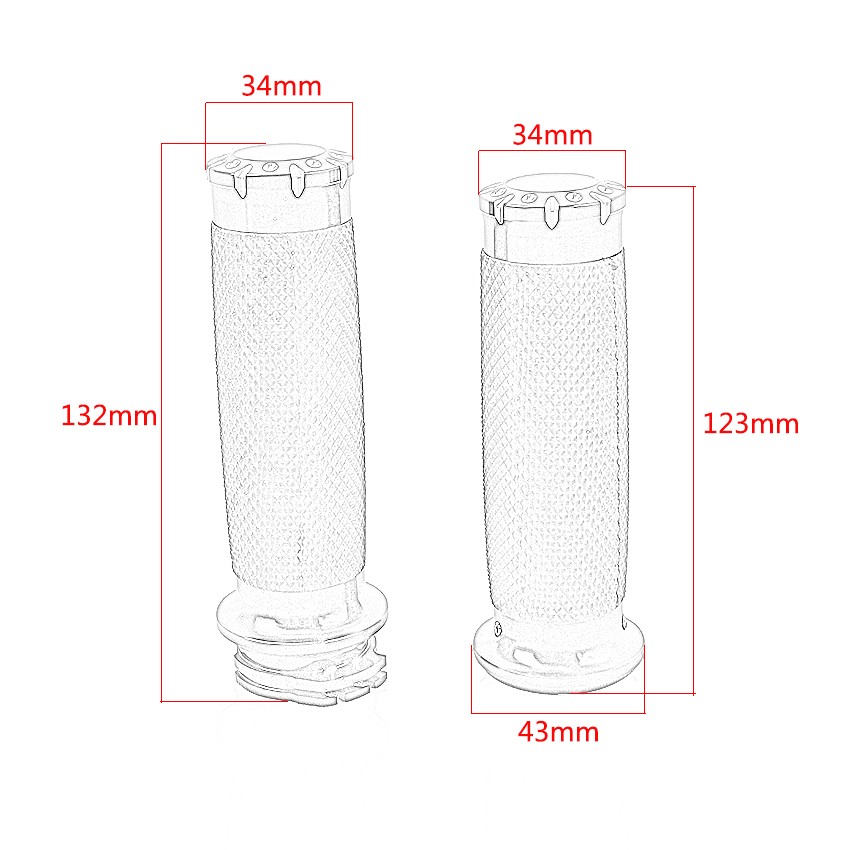 1" Motorcycle Handle Bar Hand Grips For Harley Road King Softail Yamaha Kawasaki