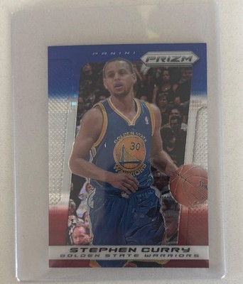 Panini 2013-14 Prizm Blue White & Red Pulsar Stephen Curry #50 Warriors