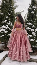 New Japan Satin Pink Lehenga Choli With Dupatta For Indian Wedding Wear