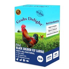 2LB Dried Black Soldier Fly Larvae for Chickens   85x More Calcium Than Mealw...