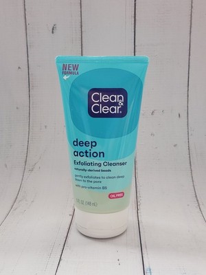 Clean & Clear Deep Action Exfoliating Face Wash, 5 fl oz