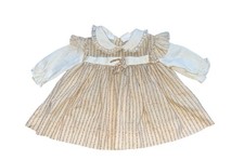 vintage Smocked floral print dress with white sleeves and ruffles fits 9-12m