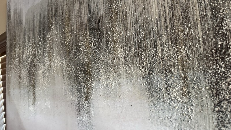 Abstract Gray White Textured Canvas Painting Wall Art Unframed Single Piece