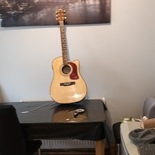 Washburn DK20CET Elektroakustischer Dreadnought Cutaway Vorverstärker 6-Saiter Natur