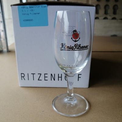König Pilsener Pokal Anker neu 6x 0,1 l Gastro Bierglas Eiche Ritzenhoff