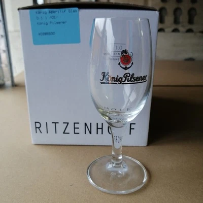 König Pilsener Pokal Anker neu 6x 0,1 l Gastro Bierglas Eiche Ritzenhoff