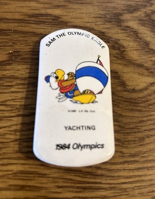 Sam the Olympic Eagle 1984 Olympics Pin 2-1/2'' Yachting