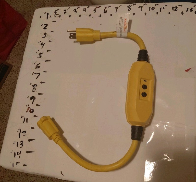 ELEGRIP**125VAC**60Hz**20A**2500W**Class A**Rainproof**CFGI**20"**Tested**