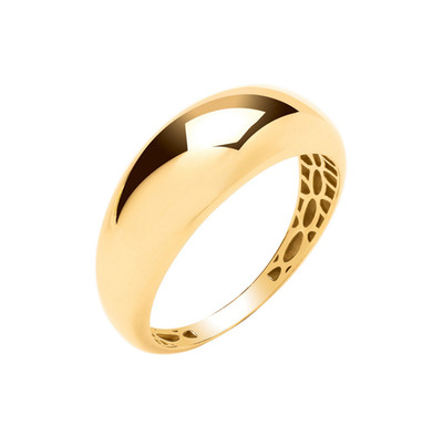 9ct Yellow Gold Dome Ladies Ring Fully Hallmarked