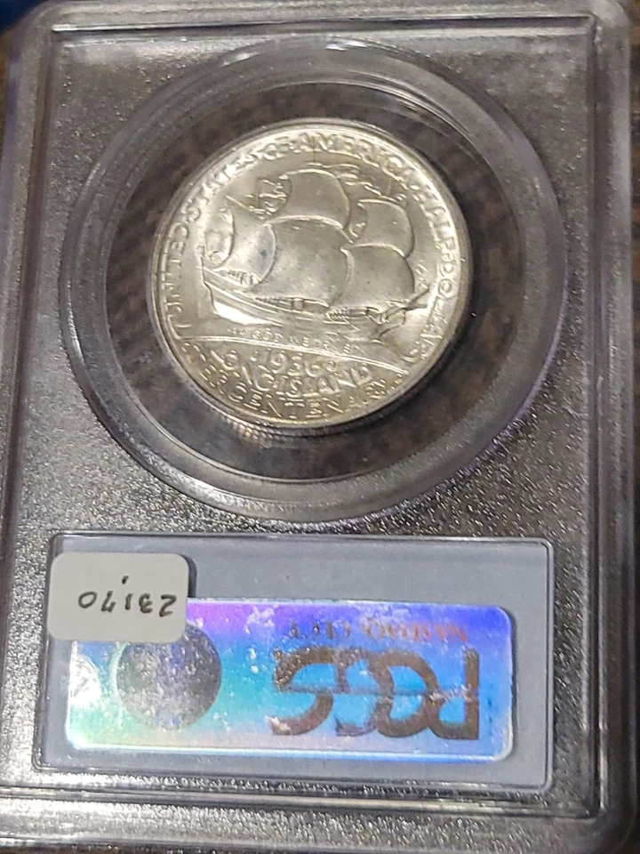 1936 Long Island Silver Half Dollar PCGS MS65 CAC Lustrous Gem!!! Old Holder!!! - Image 2 of 2