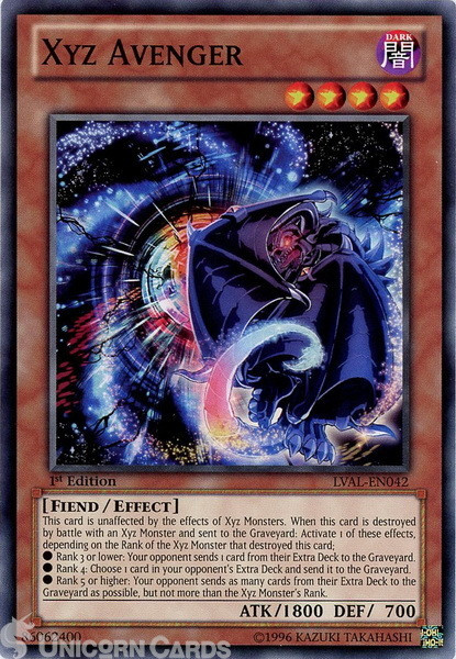 LVAL-EN042 Xyz Avenger Common 1st Edition Mint Yu-Gi-Oh! Card