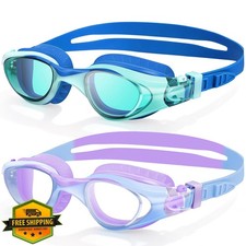 Vvinca Kids Swim Goggles 6-14 Anti-Fog UV Protection Leakproof Pool