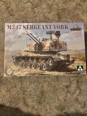 Takom 2160 M247 Sergeant York SPAA Tank 1/35 Scale Model Kit Open Box Sealed