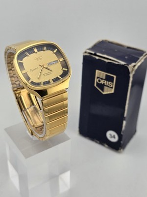 PRIVATE: VINTAGE Gold  ORIS AUTOMATIC SWISS VINTAGE STAR CRYSTAL 21 Jewels Day