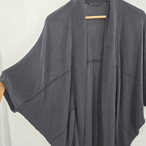 Athleta Women Lagenlook Minimalist Ethereal Cocoon Wrap Cardigan Sweater XSP - Picture 2 of 10