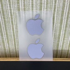 2 Apple Macintosh logo decal sticker grey gray color