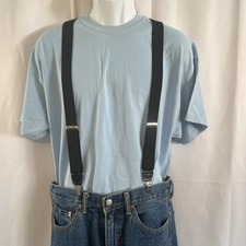Pelican Men  s Suspenders 1.25  Wide Black Clip On OS