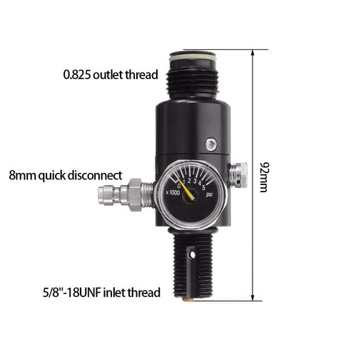 Universal 4500PSI Paintball Tank Regulator & Valve Guage (5/8 Thread / 800PSI... - Picture 6 of 7