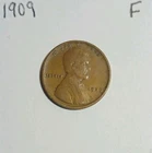 1909 (P) Lincoln Wheat Cent Fine Philadelphia Mint