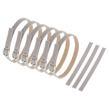 3 Pair Replacement Ankle Strap for Heels Leather Shoe Band, Suede Dark Gray