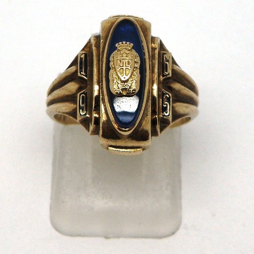 10k Yellow Gold Notre Dame College Prep Class Ring - 1956 | eBay
