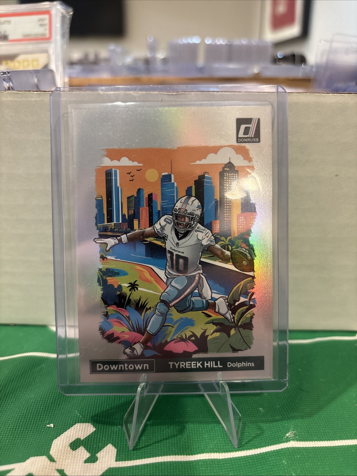 2024 Panini Donruss - Downtown! Tyreek Hill #3 PSA 10 WORTHY‼️ VERY CLEAN📈📈 view 1