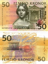 1996 Sweden 50 Kronor Banknote UNC P62a