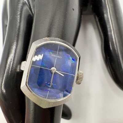 [Funktionierender Zustand] SEIKO Ringuhr, 17 Jewels, Handaufzug, Morpho Butterfl