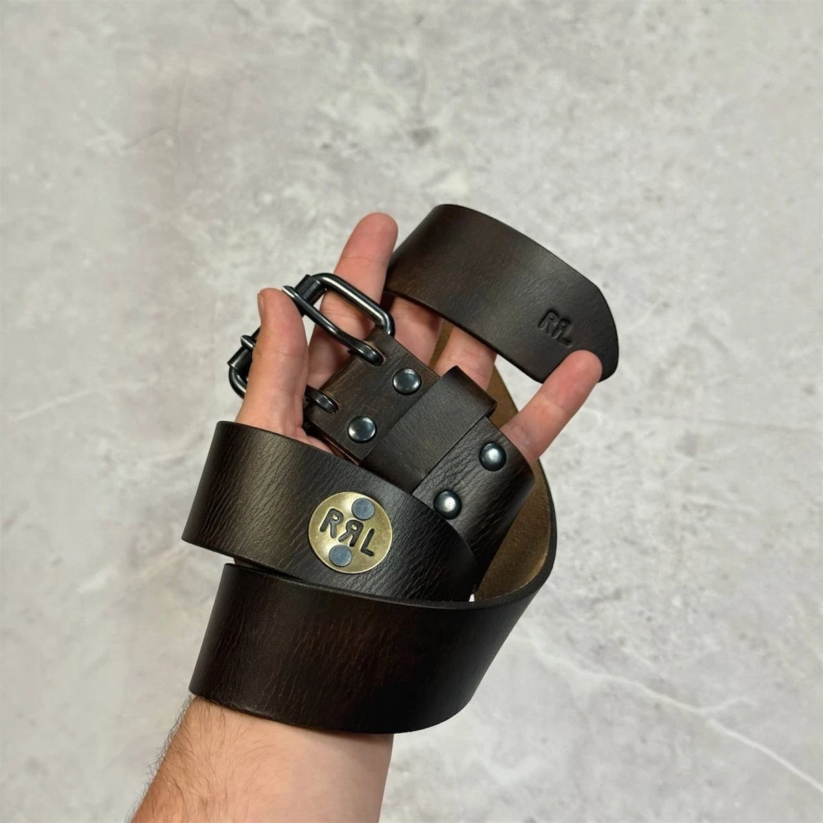 RRL Leather Belts for Men for sale - eBay