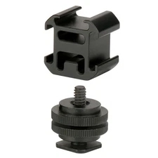 3 Cold Shoe Camera Mount Adapter Video Triple Hot Shoe Bracket for Light LED MIC