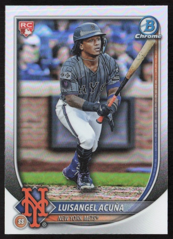 2025 Bowman Chrome Red Logo SP Luisangel Acuna Rookie #32 GS1-1